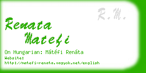 renata matefi business card